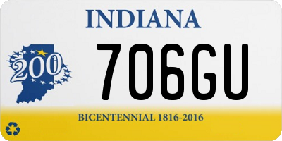 IN license plate 706GU