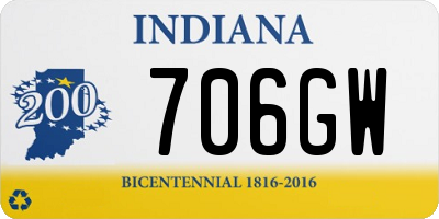 IN license plate 706GW