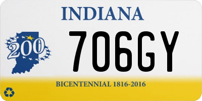 IN license plate 706GY