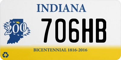 IN license plate 706HB