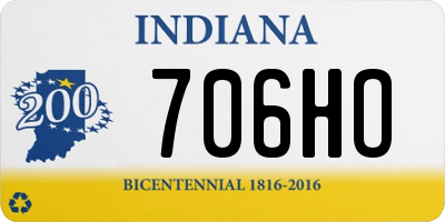 IN license plate 706HO