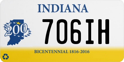 IN license plate 706IH