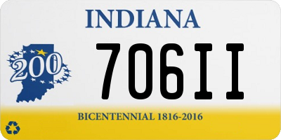 IN license plate 706II