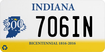 IN license plate 706IN