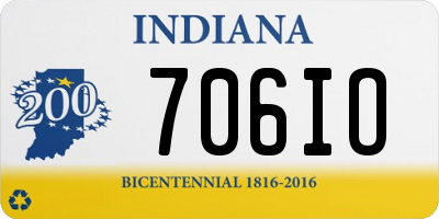 IN license plate 706IO