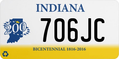 IN license plate 706JC