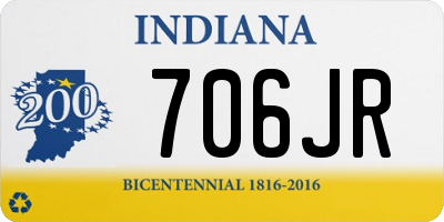 IN license plate 706JR