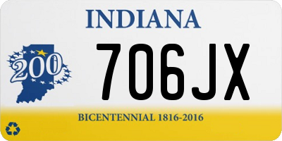 IN license plate 706JX