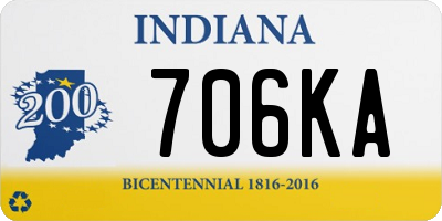 IN license plate 706KA