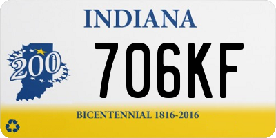 IN license plate 706KF