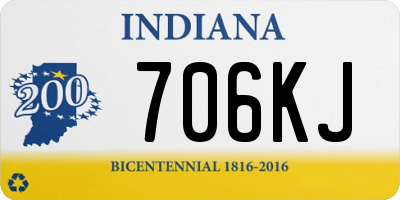 IN license plate 706KJ