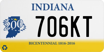 IN license plate 706KT