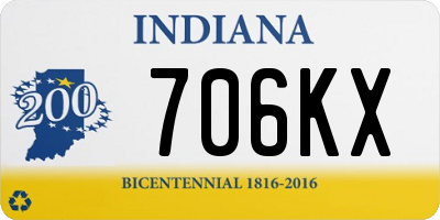 IN license plate 706KX