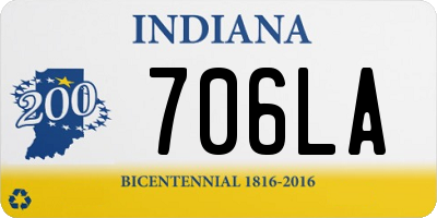 IN license plate 706LA