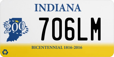 IN license plate 706LM