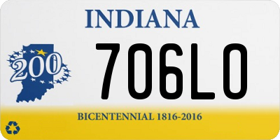 IN license plate 706LO