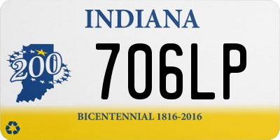 IN license plate 706LP