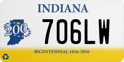 IN license plate 706LW