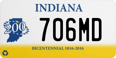 IN license plate 706MD