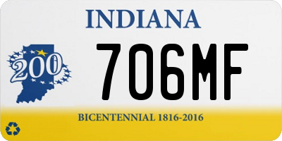 IN license plate 706MF
