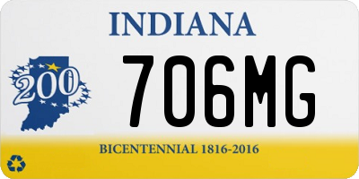 IN license plate 706MG