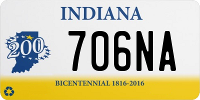 IN license plate 706NA