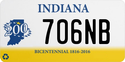 IN license plate 706NB