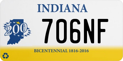 IN license plate 706NF