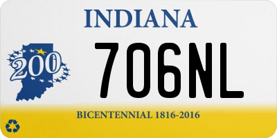 IN license plate 706NL