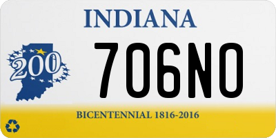 IN license plate 706NO