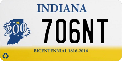 IN license plate 706NT