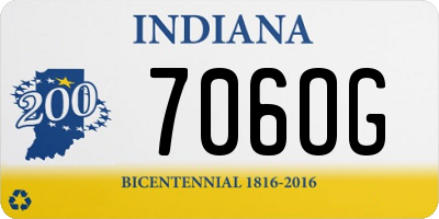 IN license plate 706OG