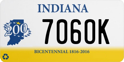 IN license plate 706OK