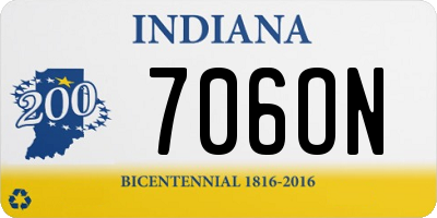 IN license plate 706ON