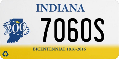 IN license plate 706OS