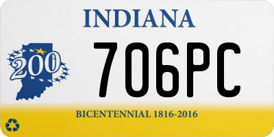 IN license plate 706PC