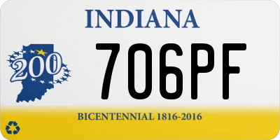 IN license plate 706PF