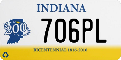 IN license plate 706PL