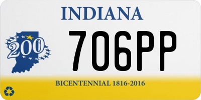 IN license plate 706PP