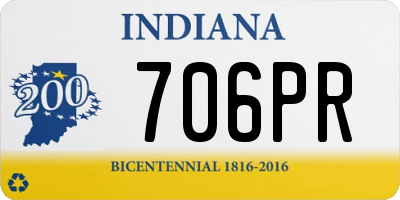 IN license plate 706PR