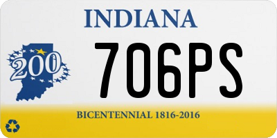 IN license plate 706PS