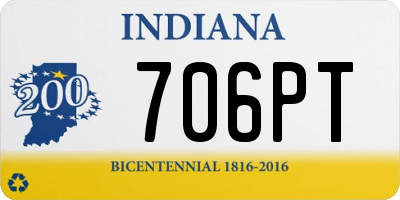 IN license plate 706PT