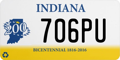 IN license plate 706PU