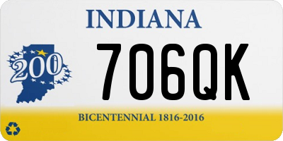 IN license plate 706QK