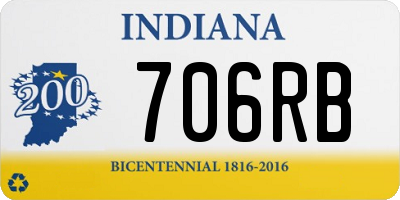 IN license plate 706RB