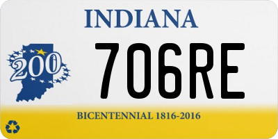 IN license plate 706RE