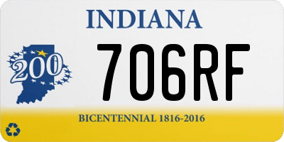 IN license plate 706RF