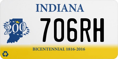 IN license plate 706RH