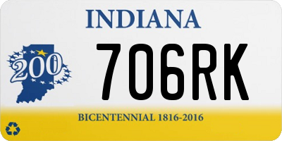 IN license plate 706RK