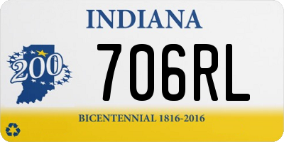 IN license plate 706RL